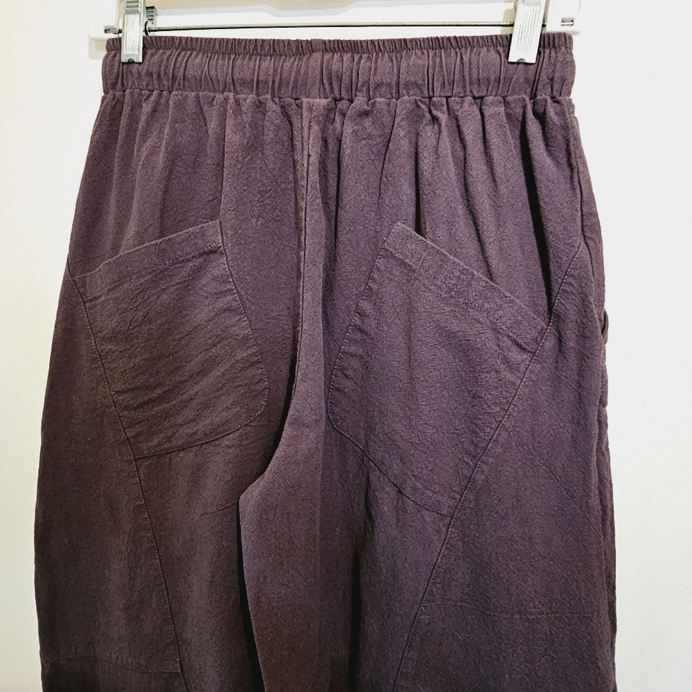 Vtg Barrel Avachi Academia Gray Peasant Capri Pants - Picture 4 of 7